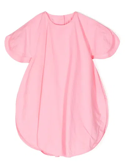 Jnby By Jnby Kids' Asymmetric-hem Cotton Dress In Pink