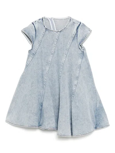 Jnby By Jnby Kids' Asymmetric Hem Dress In Blue