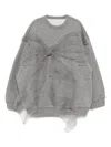 Jnby By Jnby Bow-detail Sweatshirt In Grey