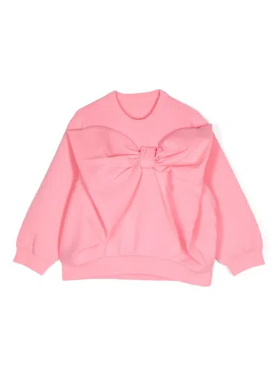 Jnby By Jnby Kids' Bow-detailing Sweatshirt In Pink