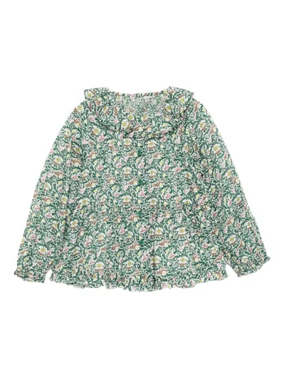 Jnby By Jnby Kids' コットン ブラウス In Green