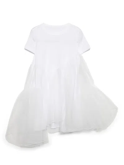 Jnby By Jnby Kids' Crew-neck Dress In White