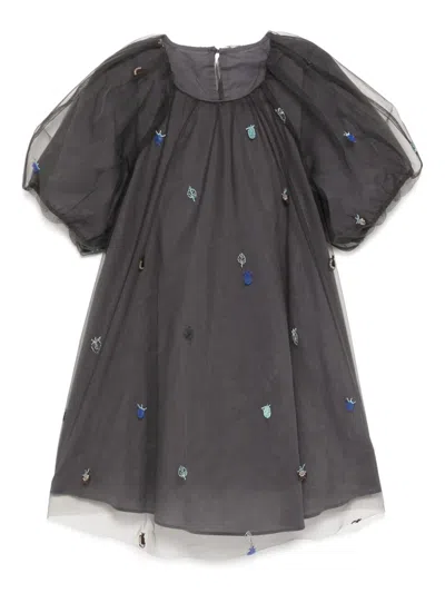 Jnby By Jnby Kids' Embroidered T-shirt In Grey