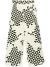 Jnby By Jnby Geometric-print Trousers In White