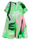 Jnby By Jnby Graphic-print Dress In Green