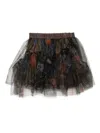 Jnby By Jnby Graphic-print Skirt In Black