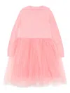 Jnby By Jnby Long Sleeves Sweater Gauze Dress In Pink