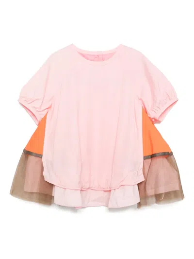Jnby By Jnby Kids' Panelled Top In Pink