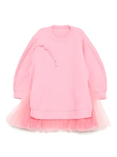 Jnby By Jnby Kids' Pleated Hem Dress In Pink