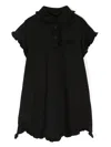 Jnby By Jnby Polo-collar Cotton Dress In Black
