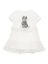Jnby By Jnby Rabbit-print Dress In White