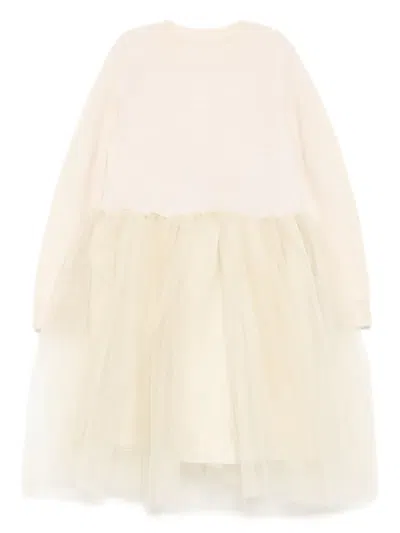 Jnby By Jnby Kids' Round Collar Sweater Dress In Neutrals