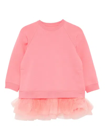 Jnby By Jnby Kids' Ruffled Sweater Dress In Pink