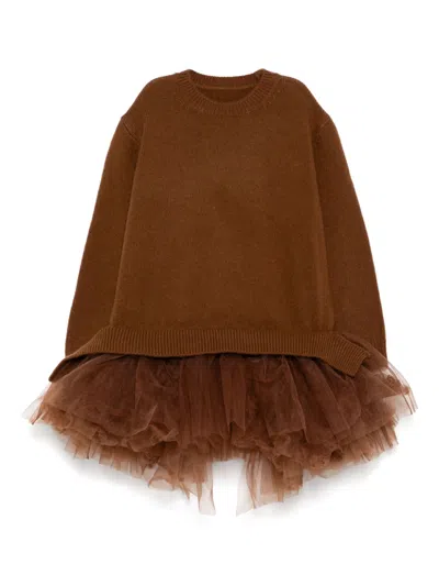 Jnby By Jnby Kids' Sweater Dress In Brown