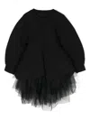 Jnby By Jnby Tulle-insert Sweatshirt Dress In Black