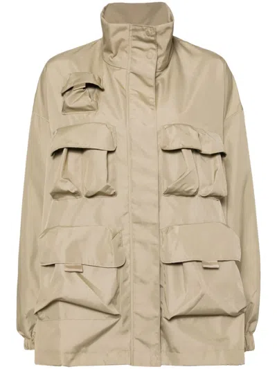 Jnby Cargo Jacket In Neutrals