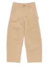 Jnby Cargo Rolled-edge Trousers In Brown