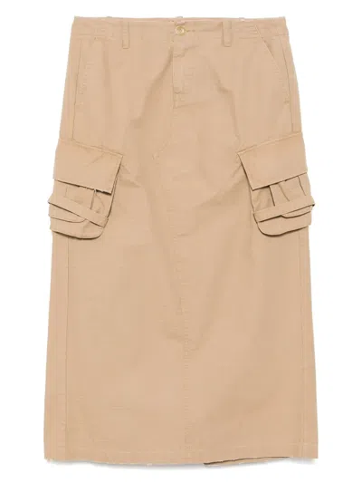 Jnby Cargo Skirt In Neutrals