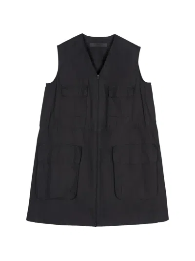 Jnby Cargo-pocket A-line Mini Dress In Black