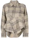 Jnby Check-print Wool Jacket In Multicolour