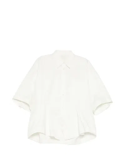 Jnby Chest Pocket Pleated Shirt In White