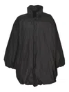 Jnby Button-up Reversible Puffer Jacket In Black