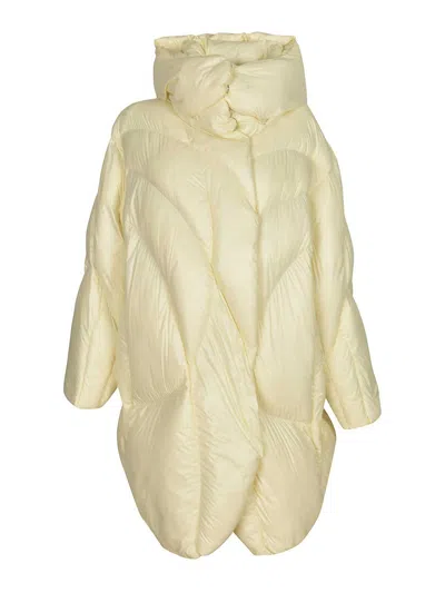 Jnby Quilted Long Coat In White