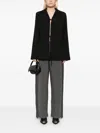 Jnby Contrasting-fabric Panel Straight Trousers In Grey