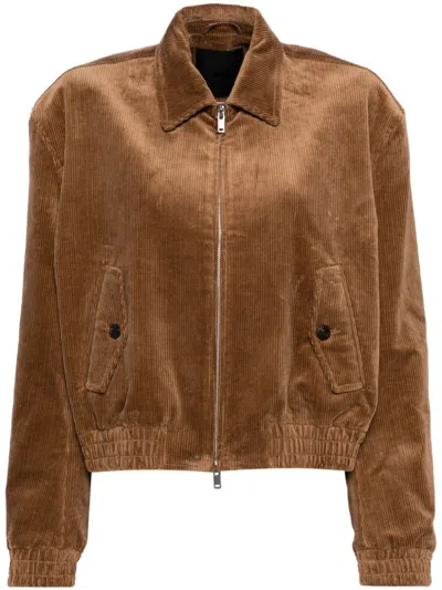 Jnby Corduroy Bomber Jacket In Brown