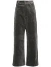 Jnby Corduroy Straight Trousers In Grey