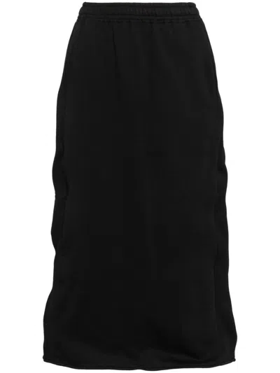 Jnby Cotton Astmmetric Skirt In Black