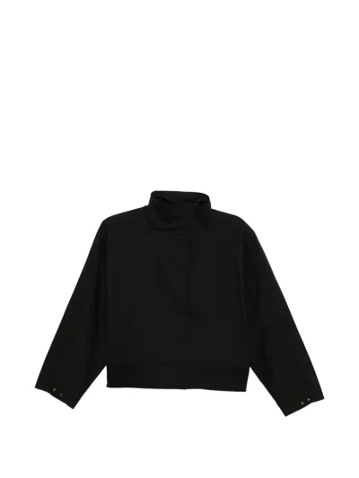 Jnby Cotton Cropped Jacket In Black