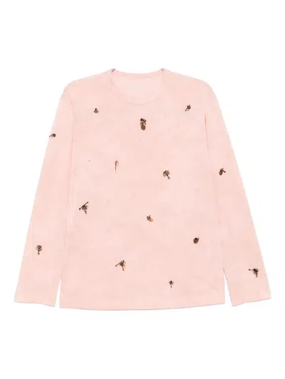 Jnby Cotton Long-sleeved T-shirt In Pink