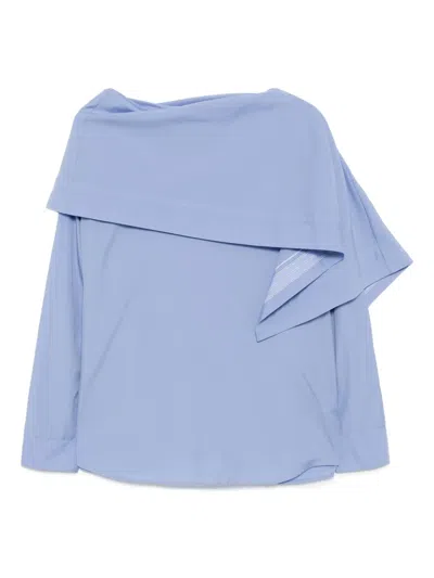 Jnby Cotton Long-sleeved Top In Blue