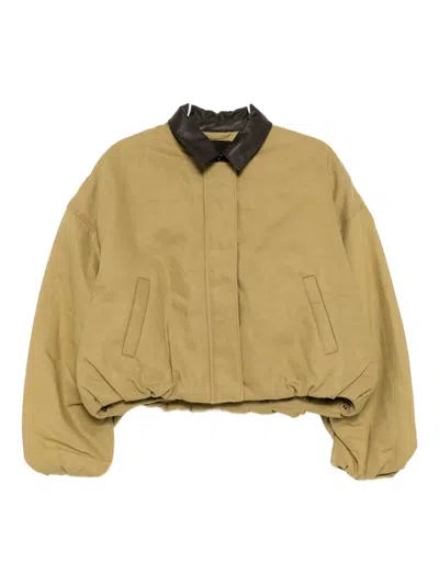 Jnby Cotton-padded Jacket In Green