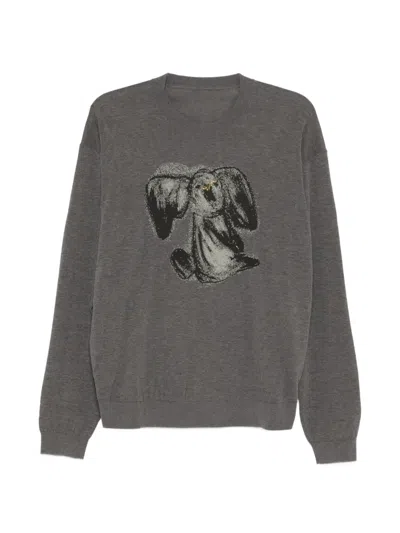 Jnby Gestricktes Oberteil Mit Baumwollmuster In Gray