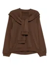 Jnby Cotton Pullover Sweatshirt In Brown