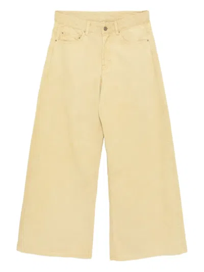Jnby Cotton Trousers In Yellow