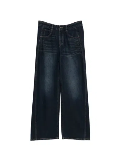 Jnby Cotton Wide-leg Jeans In Blue