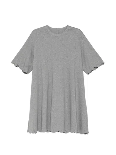 Jnby Crew-neck Short-sleeves Mini Dress In Gray