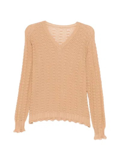 Jnby Crochet-knit Top In Neutral