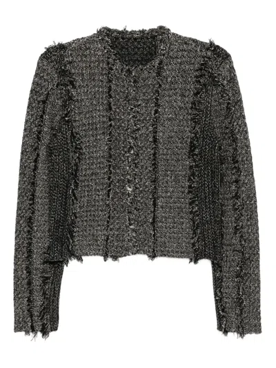 Jnby Cropped Cardigan In Black