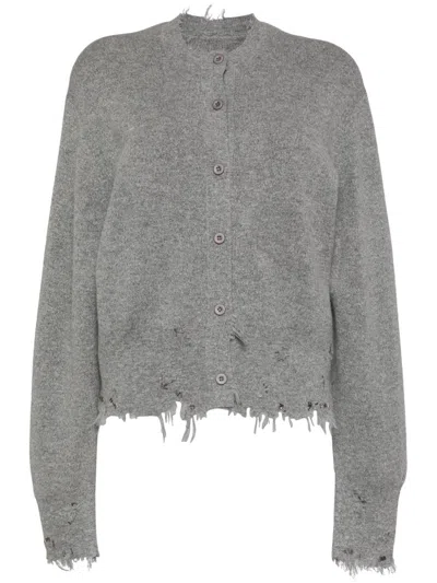 Jnby Cropped Cardigan In Grey