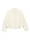 Jnby Cropped Puffer Jacket In Neutral