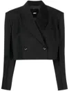 Jnby Doppelreihiger Cropped-blazer In Black