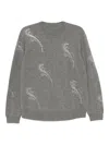 Jnby Crystal-embellished Sweater In Gray