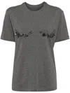 Jnby Crystal-embellished T-shirt In Grey