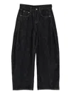 Jnby Cuffed Cotton Jeans In Black