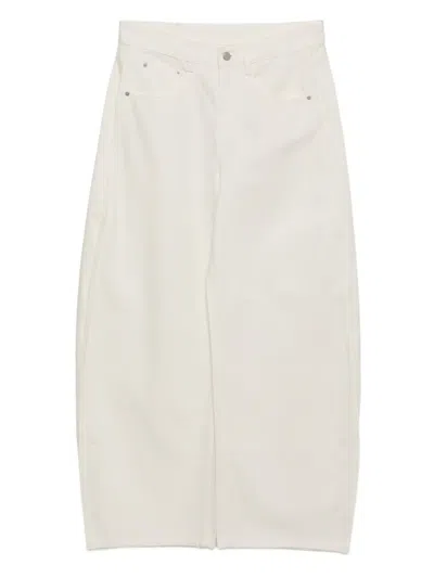 Jnby Cuffed Cotton Jeans In White