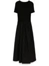 Jnby Curl Edge Hem Dress In Black
